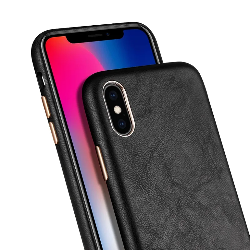 Solque симпатичный кожаный чехол для iPhone X XS Max 10 Тонкий Роскошный ультра тонкий из