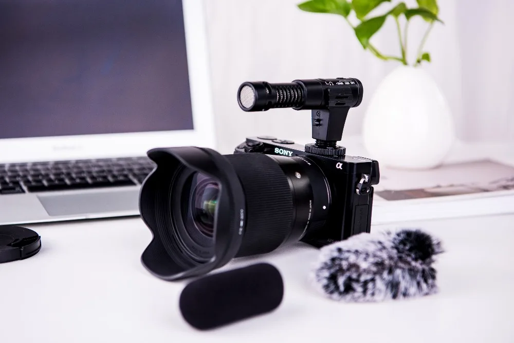 MAMEN микрофон для камеры, Студийный микрофон для записи, разъем 3,5 мм+ микро-usb зарядный микрофон для камеры смартфонов DSLR DV Youtube Vlog