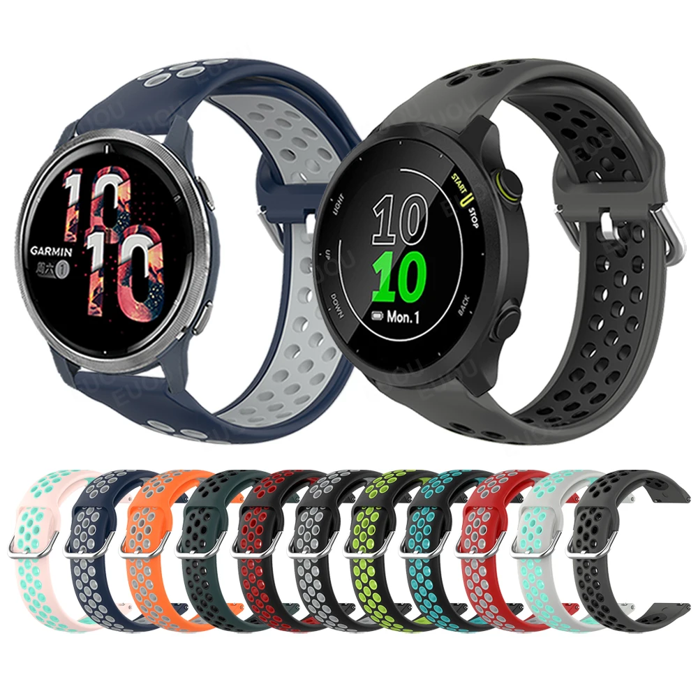 

Easyfit Watchband For Garmin Forerunner 55 245 645 Music/Venu 2 Wristband Vivoactive 4 3 Soft Silicone Strap Bracelet Watchband