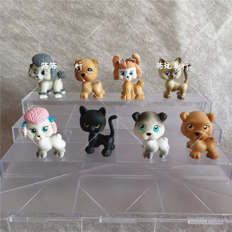 4 шт./лот аниме мультфильм собака Лапа щенок Пудель модель Фигурка кошка kawaii милый