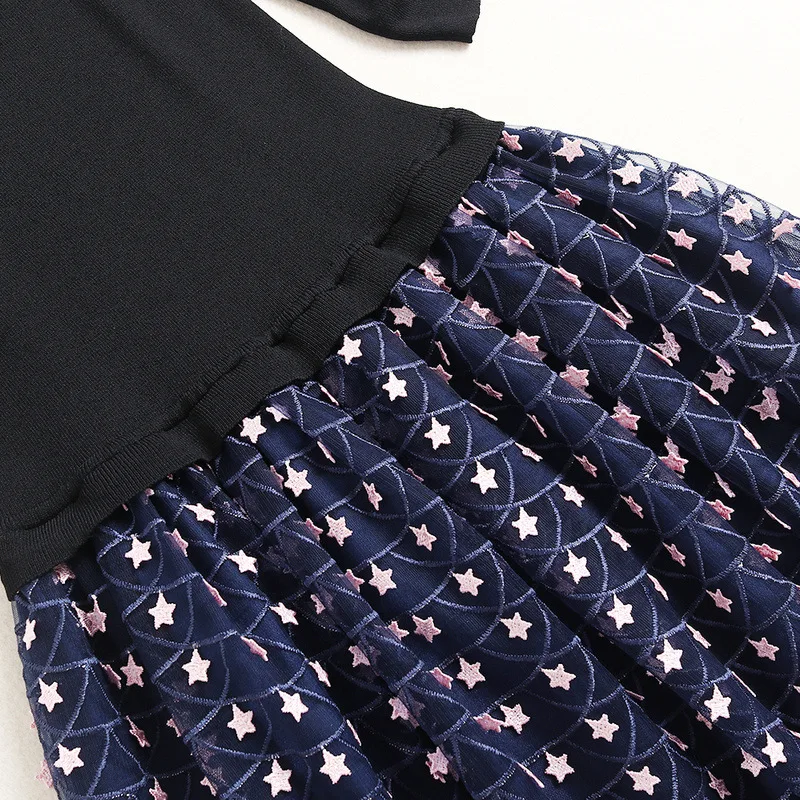 Высококачественное женское трикотажное платье 2020 Макси-Платье с вырезом Звезда