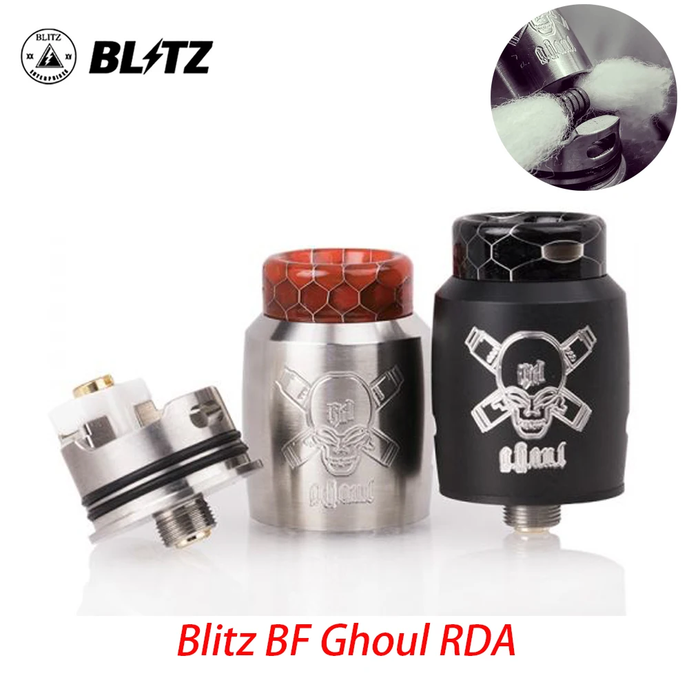 Blitz Ghoul BF RDA инновационная одинарная катушка Rebuildable Tank E-cig с керамическим зажимом и