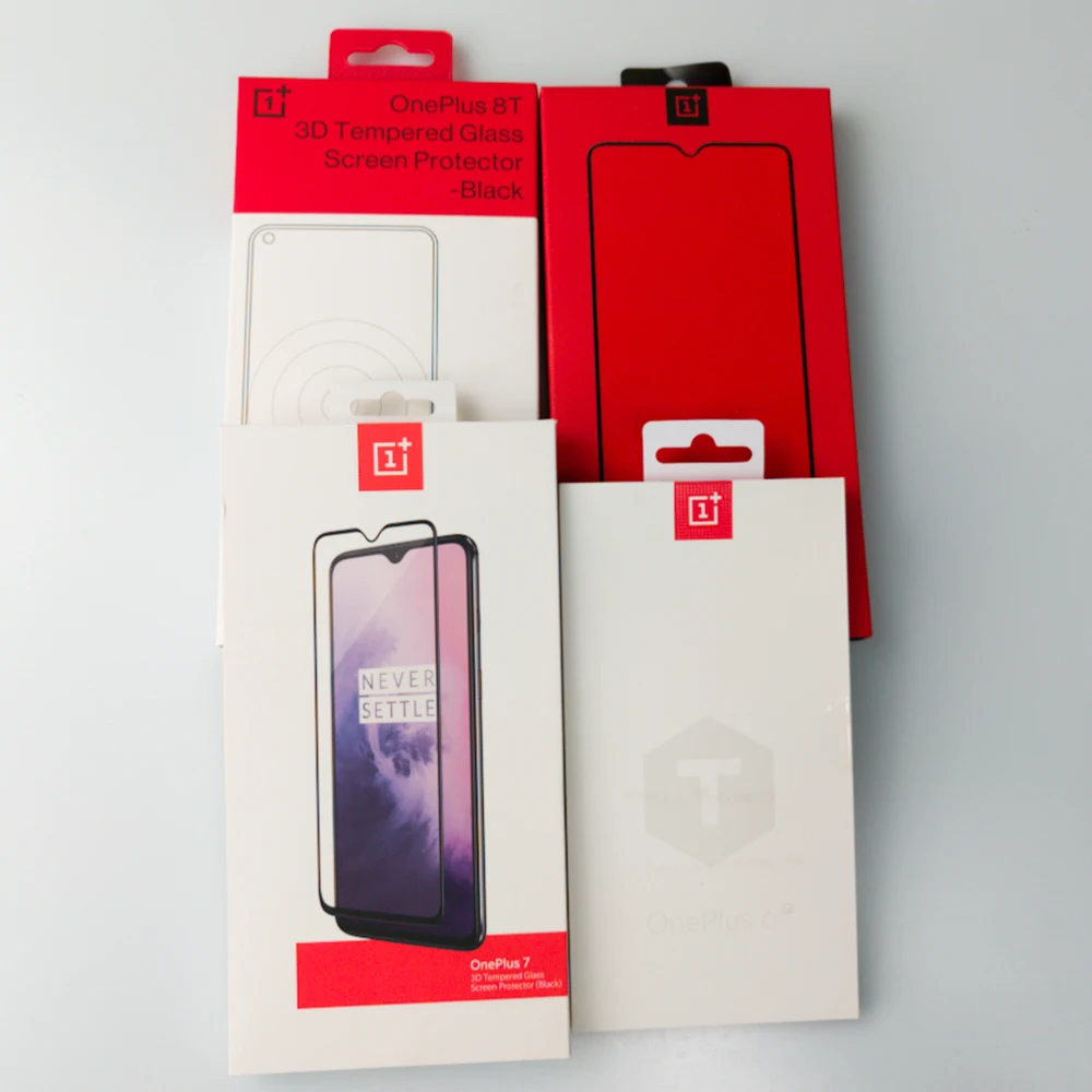 OnePlus-Protector de pantalla de vidrio templado 3D para tel&eacute;fono m&oacute;vil inteligente, Original, 9R/8T/7T/9, OP one plus 9 pro, 8t, 7t, 7, 6t-3