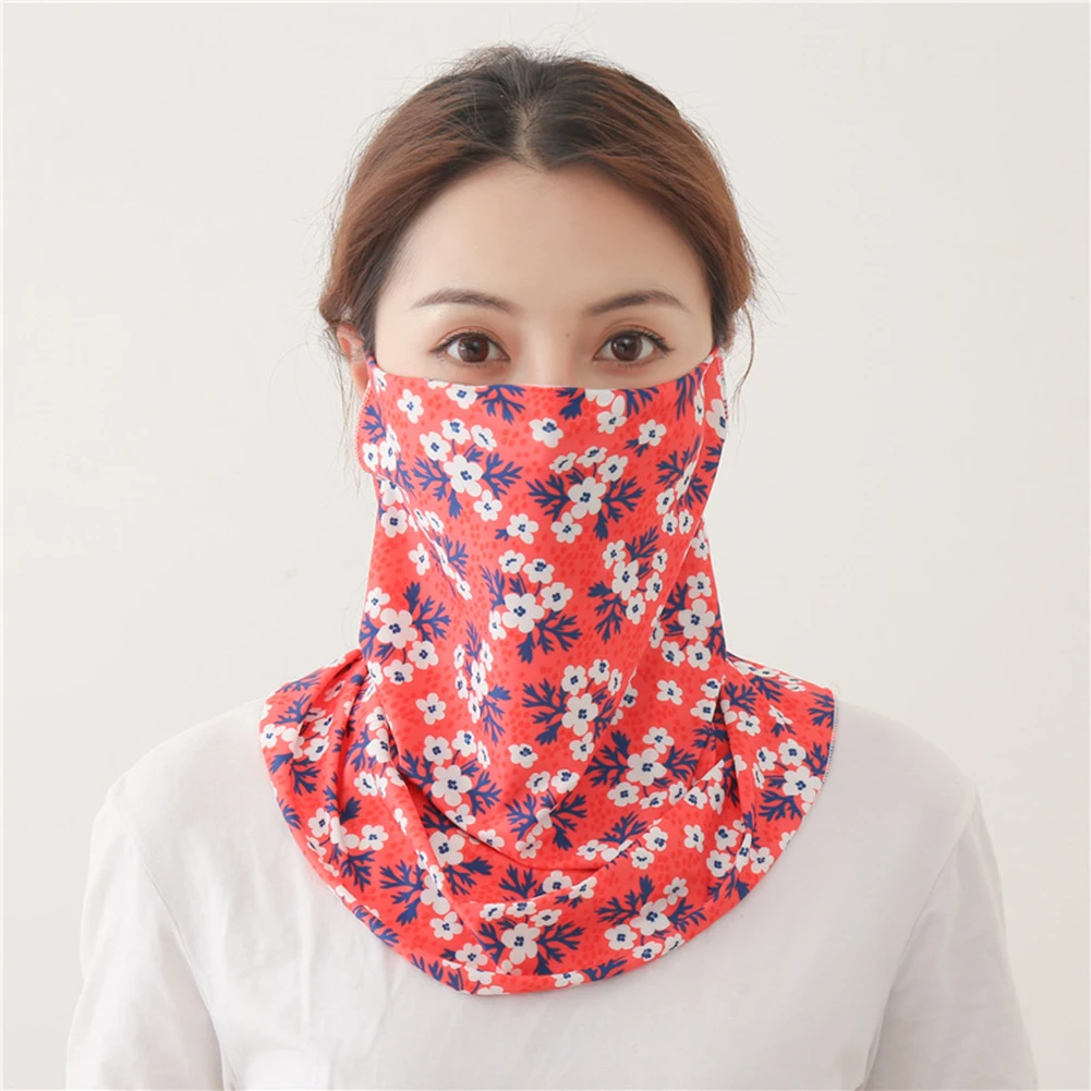 Женская бандана-шарф летняя маска для лица с защитой от пыли и УФ-лучей езды на