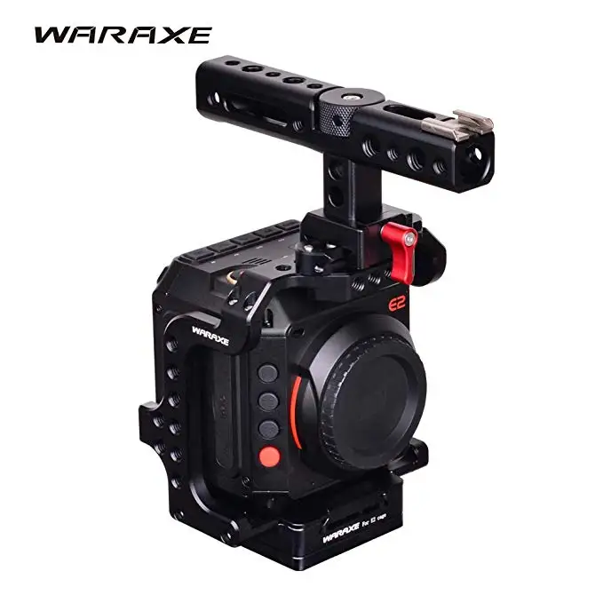 WARAXE реечная оснастка корзины для Z CAM E2 Кино Камера с железнодорожный вокзал Ручка Рукоятка для vlog Камера «Горячий башмак»