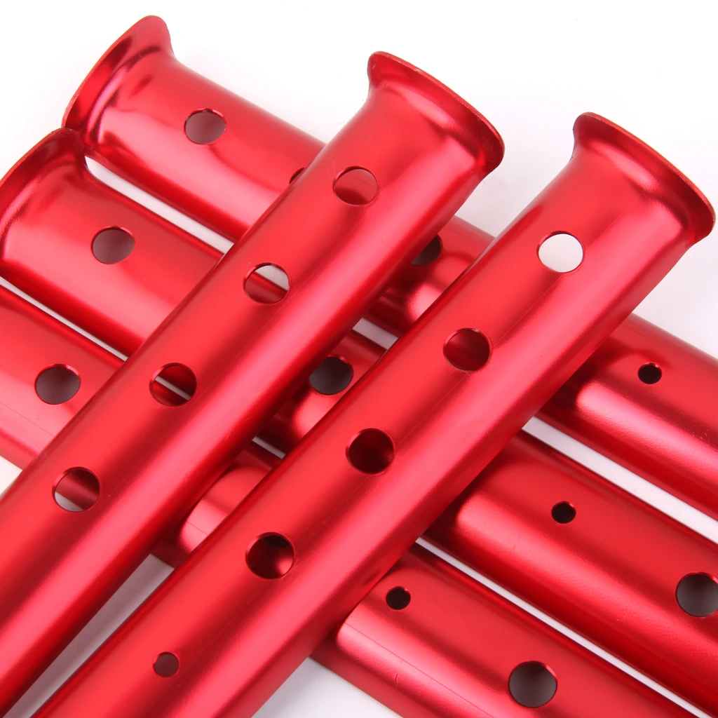 

5pcs Red Aluminium Alloy Camping Hiking Trip Tent Pegs Stake Nail Tool 31cm