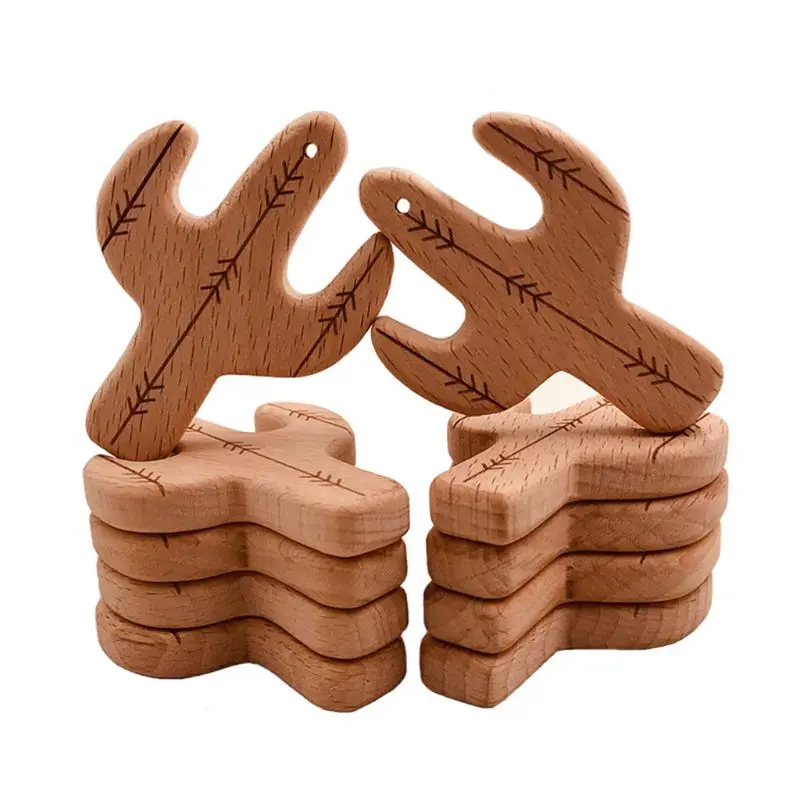 Безопасный детский прорезыватель из бука в форме башни без бисфенола | Мать и