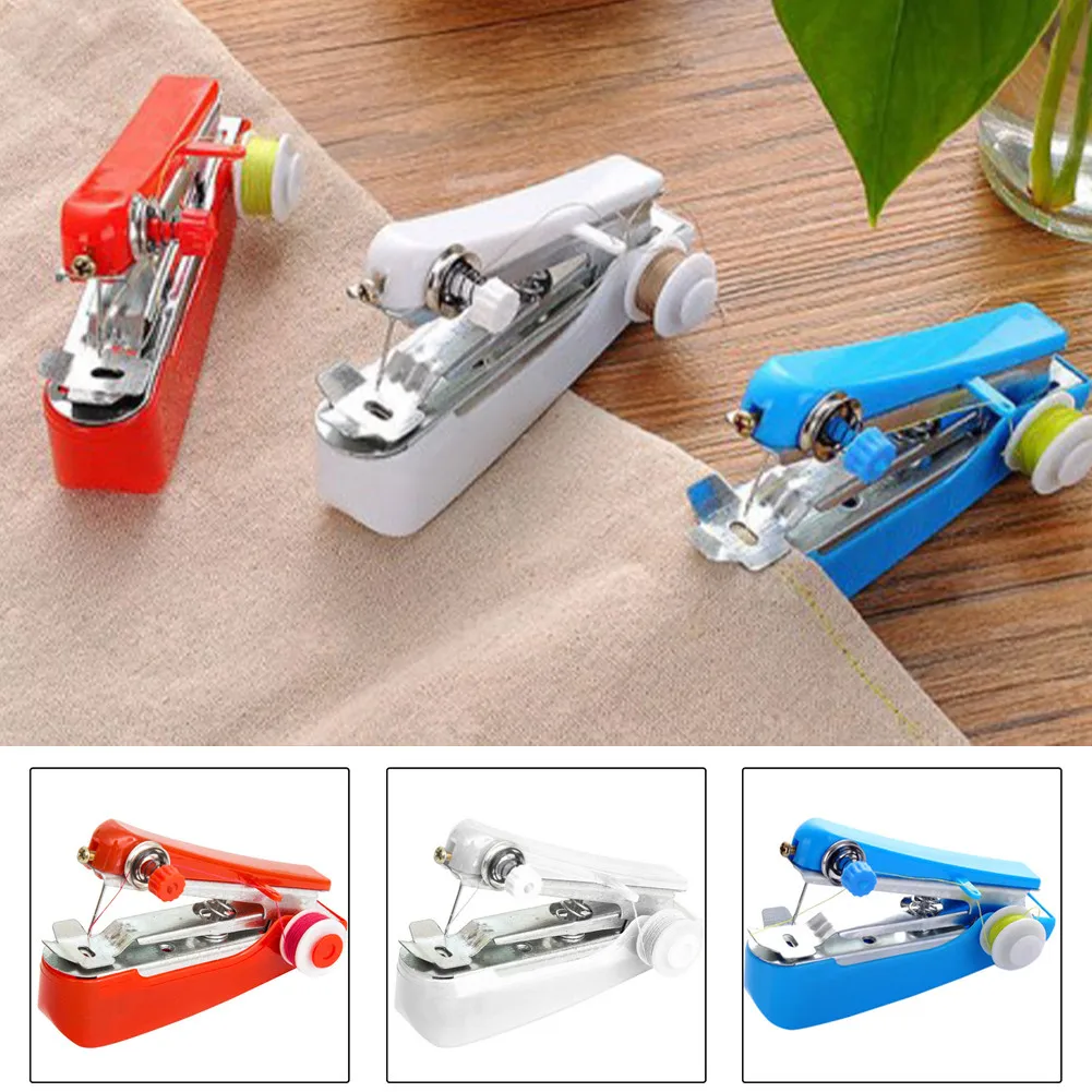 

1PC Mini Sewing Machines Needlework Cordless Hand-Held Clothes Useful Portable Sewing Machines Handwork Tools Accessories