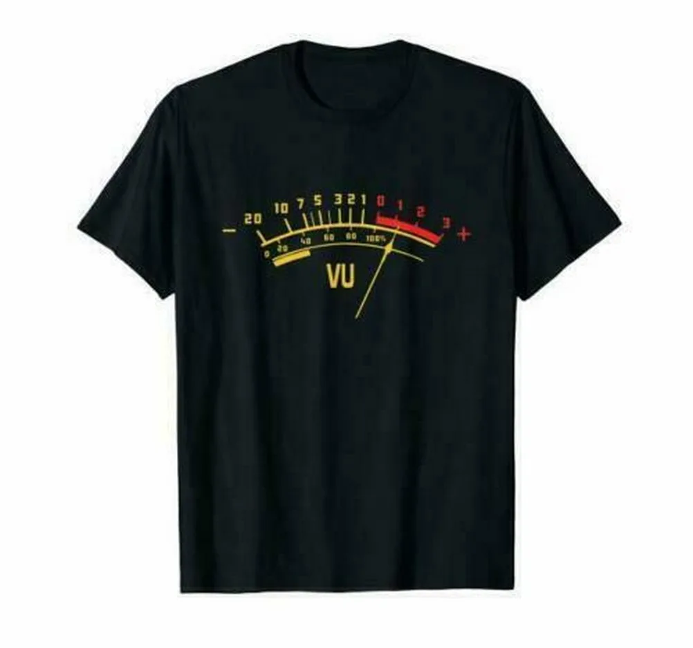 VU Meter Sound Engineer аналоговые топы футболка черная M Xl 2xl 3xl для мужчин и женщин S 5XL