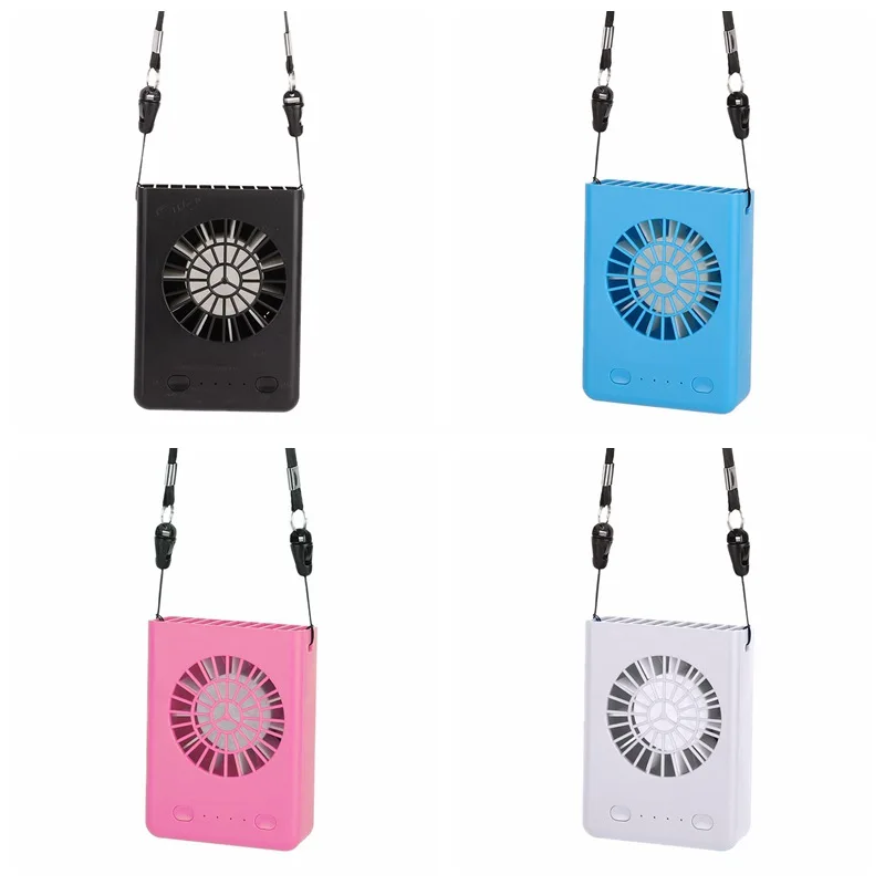 

USB Rechargeable Portable Necklace Hanging Fan Air Cool Personal Fan With 18650 Li-ion Battery 3-Speed Adjustable Fan