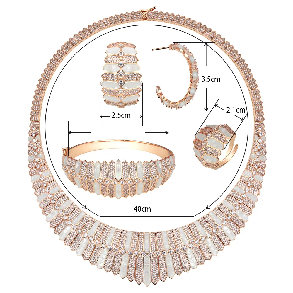 TIRIM класса люкс раковина абалона большой Ювелирные наборы подвеска серьги