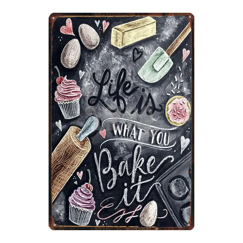 Питьевая кухонная вывеска кофейная металлическая тарелка настенная паб