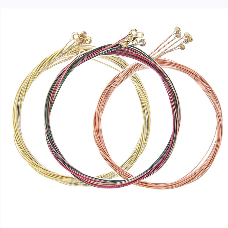 6 шт./партия Доступны все цвета радуги гитарные струны E-A для Акустическая гитара