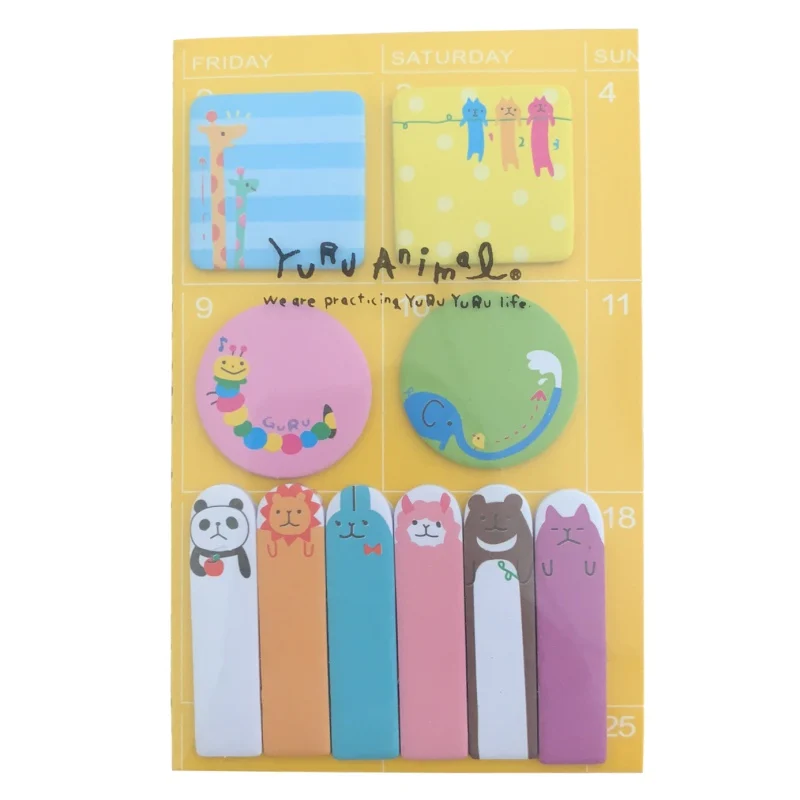 Home Office Cute Cartoon Sticky Notes Memo Pad Diary Stationery Flakes Scrapbook Decorative Sticky
