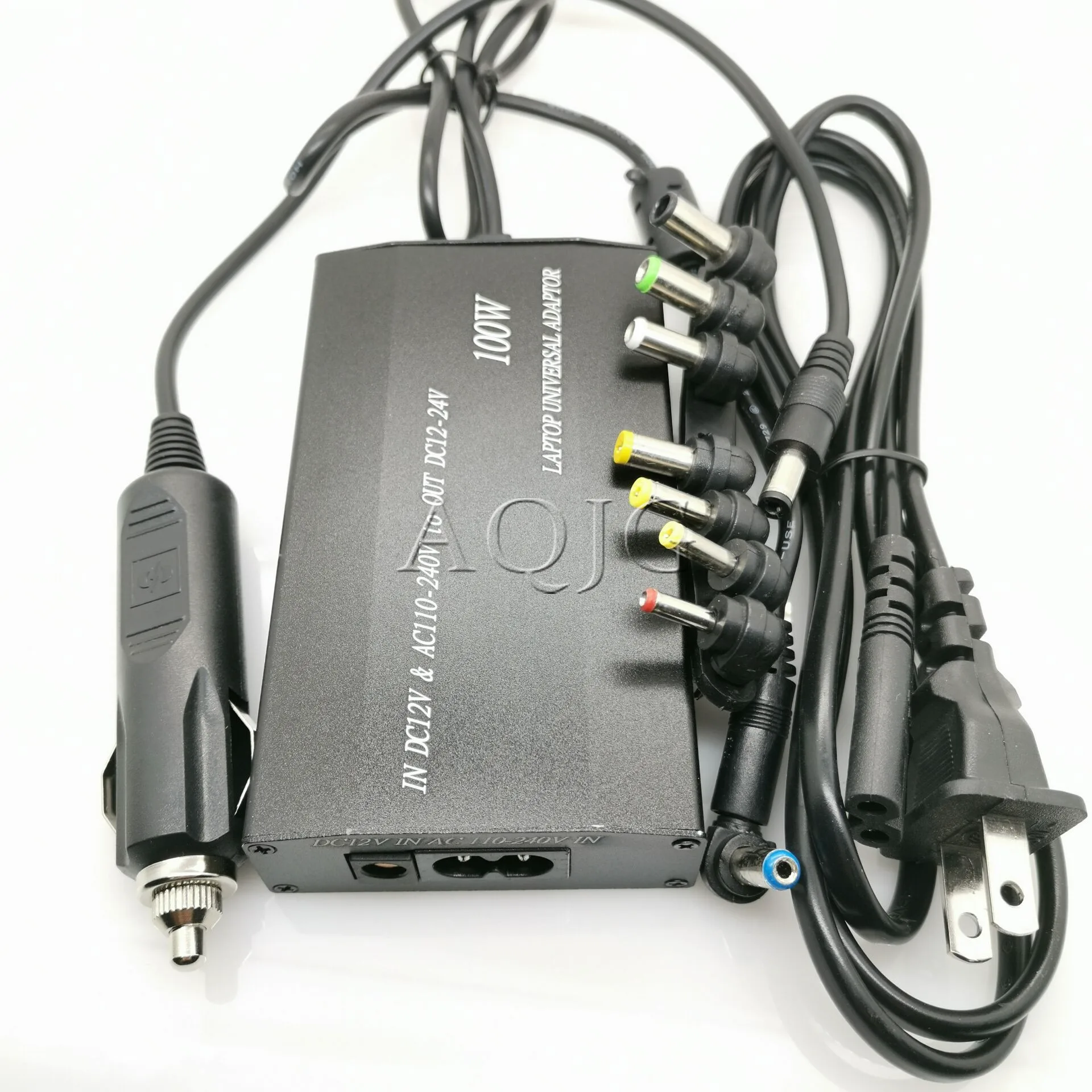 100w travel universal car charger adapter for laptop notebook mobile phone universal power charger and 15connector free global shipping