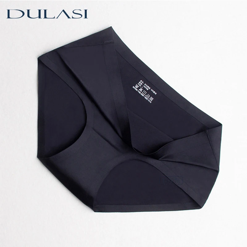 Сексуальные женские трусы из шелка со льдом бесшовные хлопка с промежностью