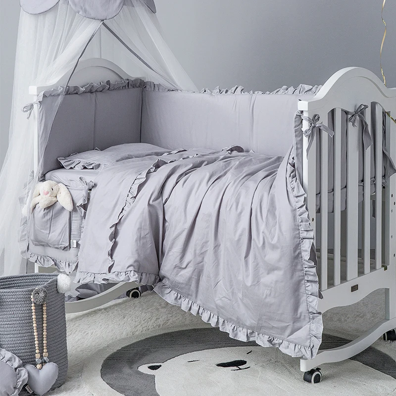 7 шт./компл. постельные принадлежности для малышей органайзер кроватки Комплект