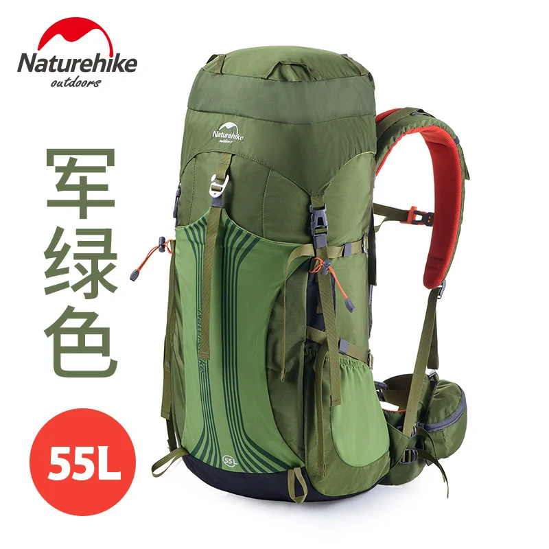 Naturehike Заводской магазин 45л 55Л 65л Открытый Дорожный Рюкзак Профессиональная походная сумка с подвесной системой походные рюкзаки рюкзак - Цвет: 55L Army green