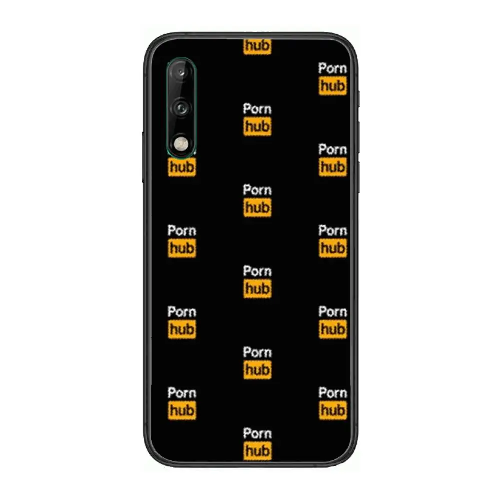 

Fashion Pornhub Logo style Clear Phone Case For Huawei Y 5 6 7 8 9 A P S Pro 2020 2019 Black Etui Coque Hoesjes Comic Fashion