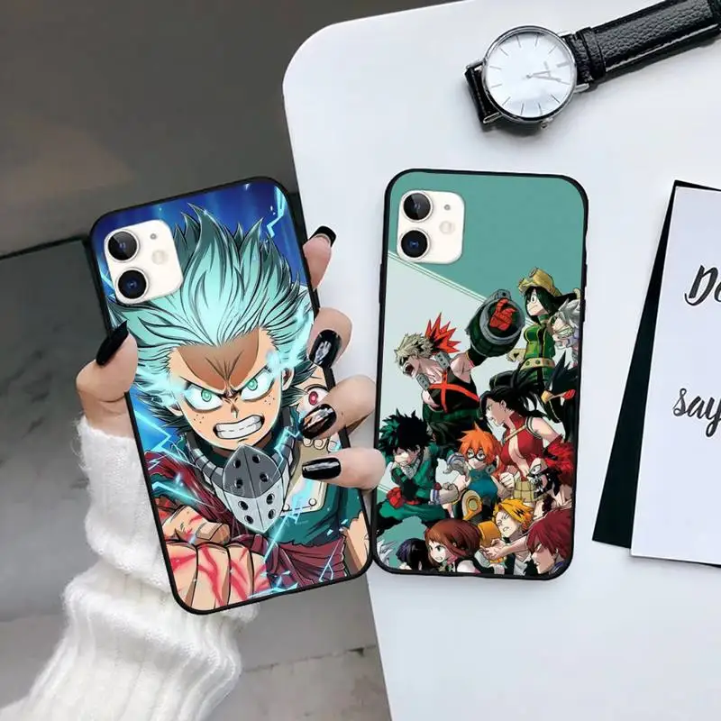 

My hero academia Midoriya Izuku Phone Case for iPhone 13 7 8 11 12 X XS XR Pro max Samsung A S 9 71 10 plus mini mobile bags