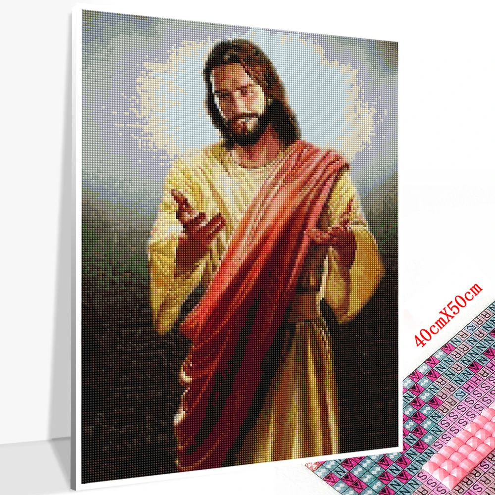 Алмазная мозаика Huacan полностью квадратная религиозная икона 5D алмазная картина
