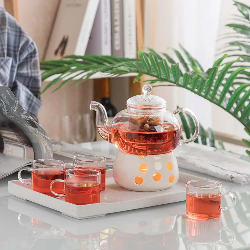 Подставка для чайного горшка с подогревом керамическая подставка подогрева кофе