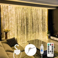 3m led curtain string fairy lights usb with remote christmas new year garland wedding party indoor bedroom window decoration