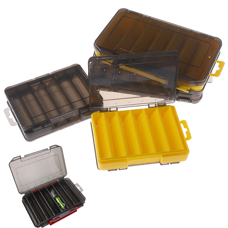 

12 Grids Fishing Box For Baits Double Sided Plastic Lure Boxes Fly Fishing Tackle Storage Box Supplies Accessories High Strength