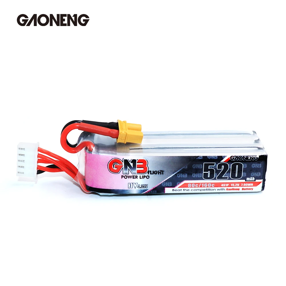 4 шт. Gaoneng GNB 520 мАч 4S 15 2 в 80C/160C HV Lipo аккумулятор с XT30 для Beta85X Whoop Micro FPV Racing Cine BetaFPV