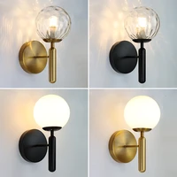 nordic modern wall lamp beside bedroom glass ball led wall lights fixtures bathroom mirror light stair light