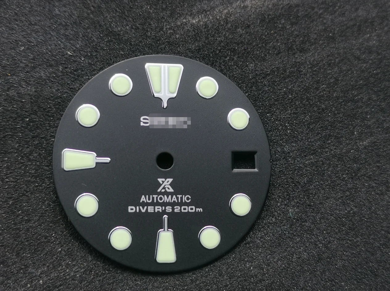 

Автоматический циферблат SKX007/SPR777 часы для дайвера, сменный циферблат для NH35A/4R35, суперсветящийся циферблат C3, 28,5 мм