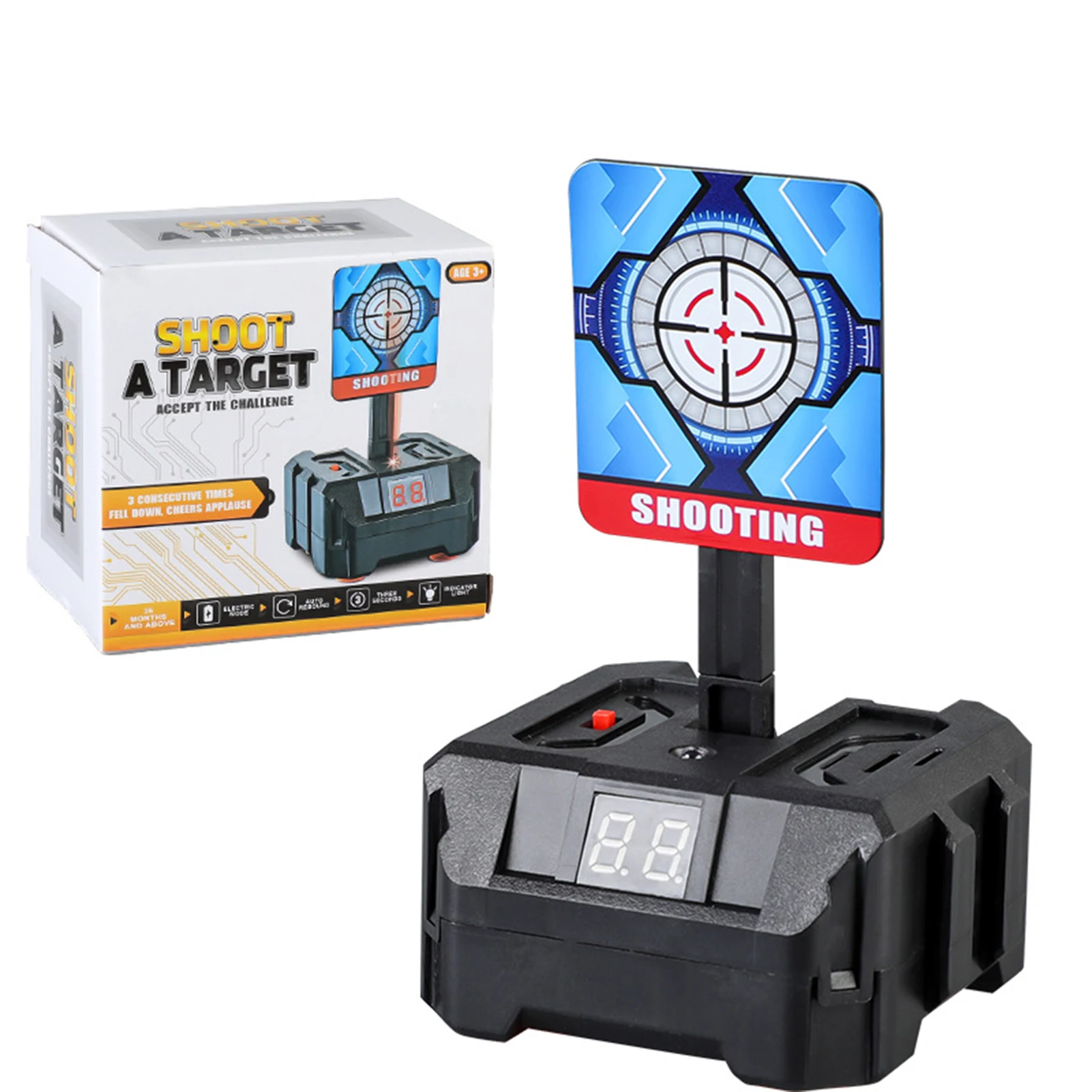 

Electronic Scoring Target Digital Shooting Electric Target For Nerf Practice Toy Plastic Bullet Target Toy With Light Sound