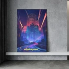 Киберпанк картина игровая станция холст живопись интерьер современный модный постер настенное искусство картина домашний декор