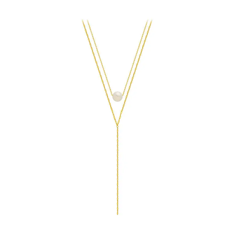 

Pearl Women's Necklace Double Layer Chain Tassel Pendant Fashion Clavicle Chain Unusual Neck Chain Jewelry Party Neck Chain