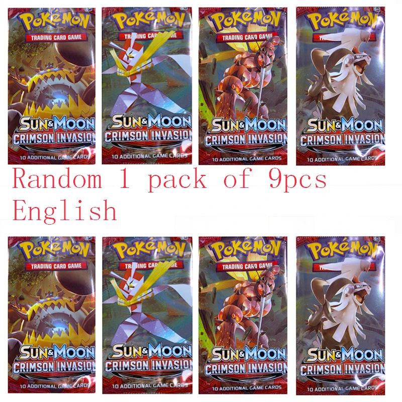 

9pcs Pokemon English Cards GX Tag Team Vmax EX Mega Energy Shining Game Battle Carte Trading Collection Cards Toys Children Gift