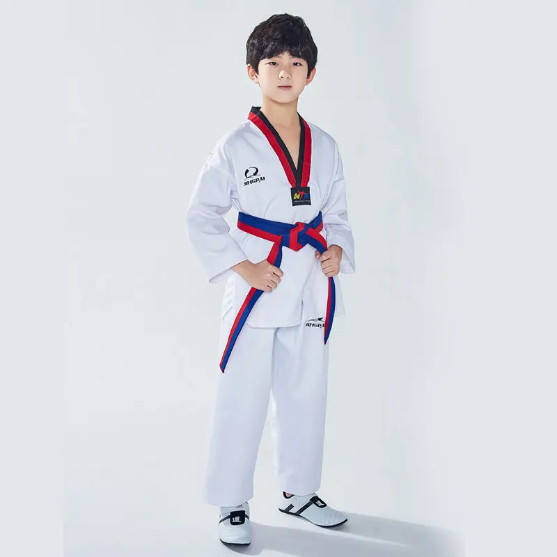 GINGPAI профессиональный белый Форма для таэквон платья детей и взрослых униформа TKD