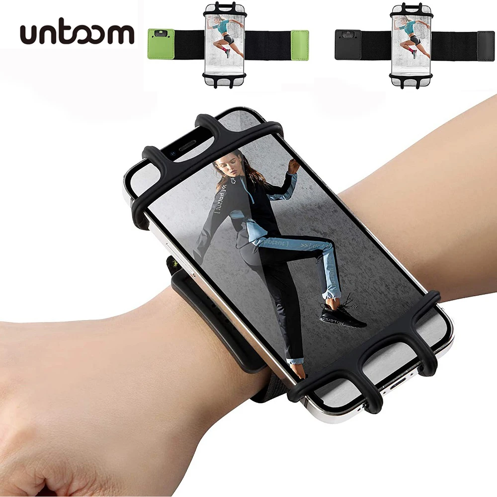 360 Degree Rotation Sports Running Armband Cell Phone Holder Case Universal Wristband Phone Mount for 4 to 6.5 inch Smartphones