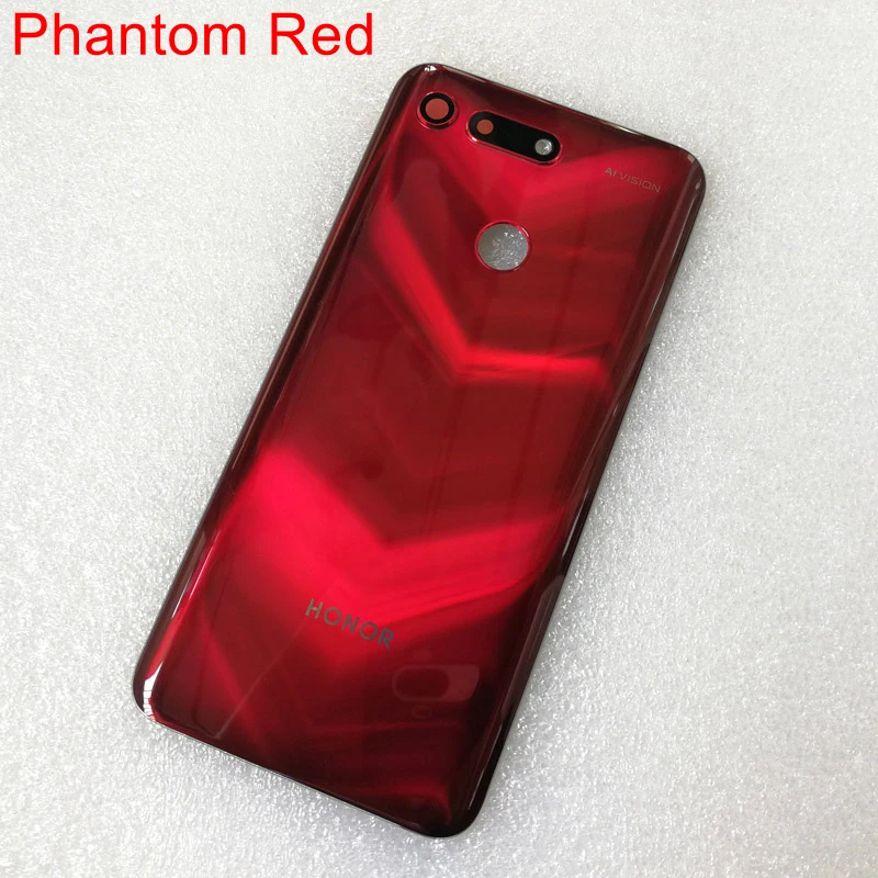 Чехол для huawei Honor V20 View 20, задняя крышка из стекла, задняя дверь, чехол для huawei Honor View 20, Задняя стеклянная панель, PCT-AL10 - Цвет: Phantom Red