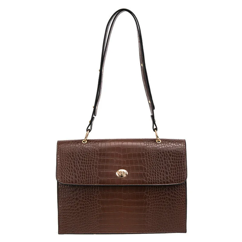 

European Fashion Female Big Tote Bag 2020 New Quality PU Leather Women's Large Handbag Crocodile Pattern Shoulder Messenger Bags