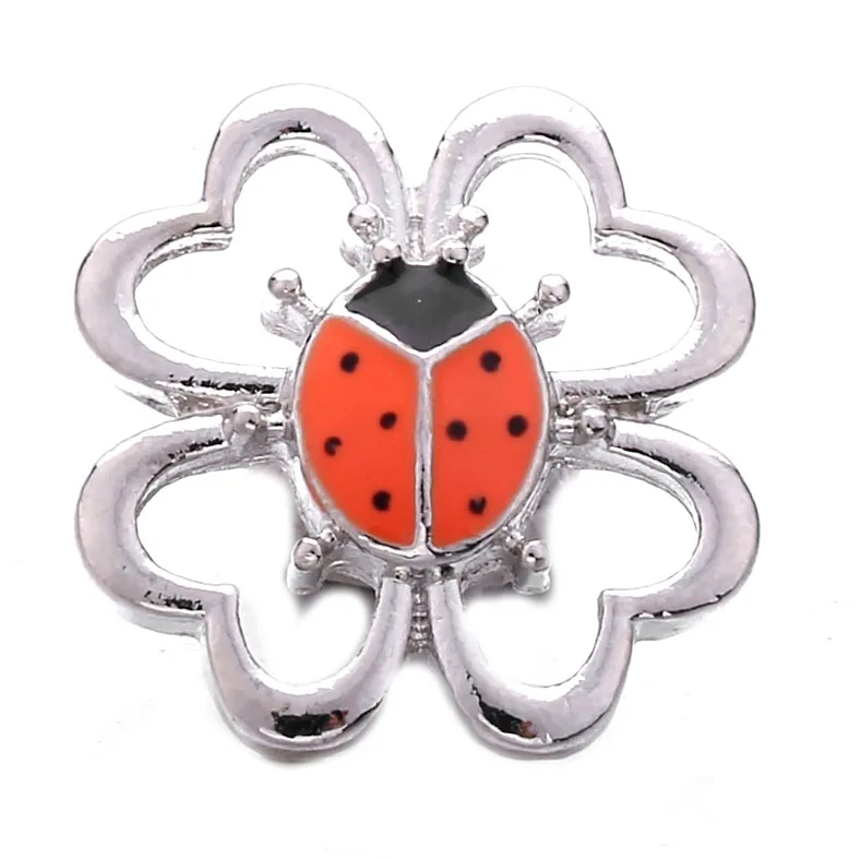 5pcs/lot DIY Crystal Metal Animal Snap Buttons Jewelry Fit 18mm Metal Snap Button Jewelry DIY Bracelet