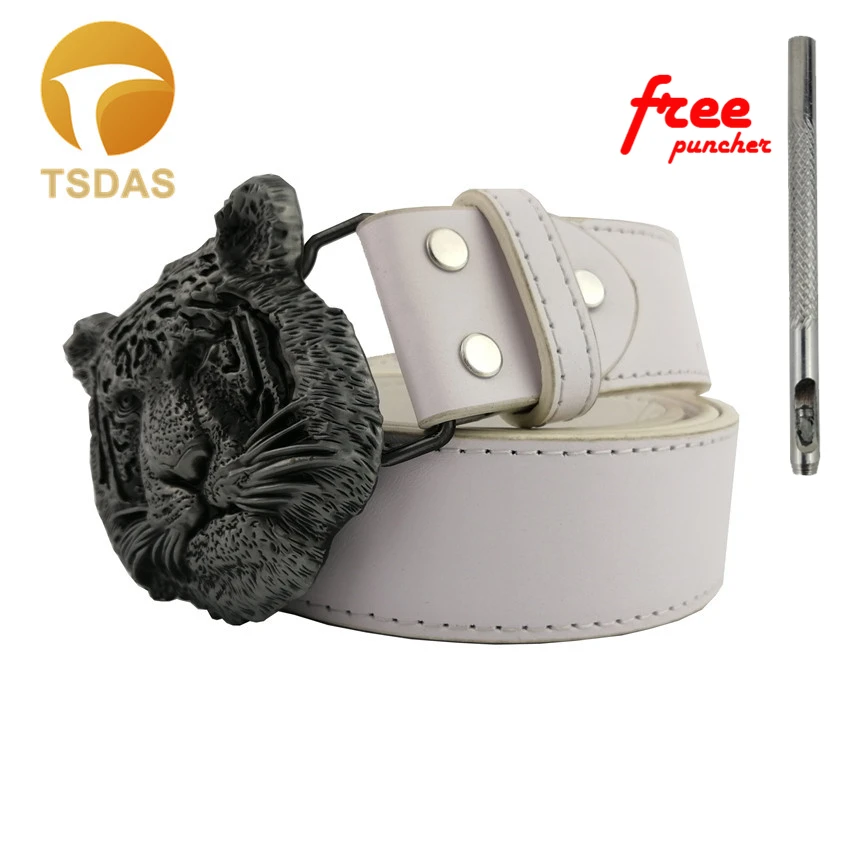 Super Cool 3D Style Boys Tiger Head Carved Metal Belt Buckle Suitable For 4cm Width Cowboy Birthday Gifts | Дом и сад