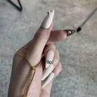 24 шт. фальшивые ногти серебристого цвета для наращивания ногтей Европа и Америка может быть демонтирован из строя ногтей маникюр патч TN