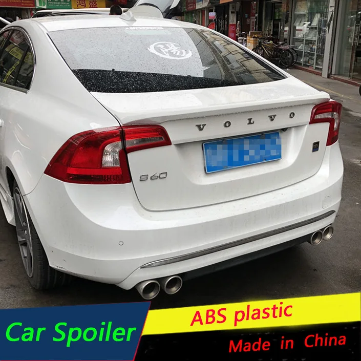 Спойлер для Volvo S60 2014 2015 2016 спортивный абс материал заднее крыло автомобиля