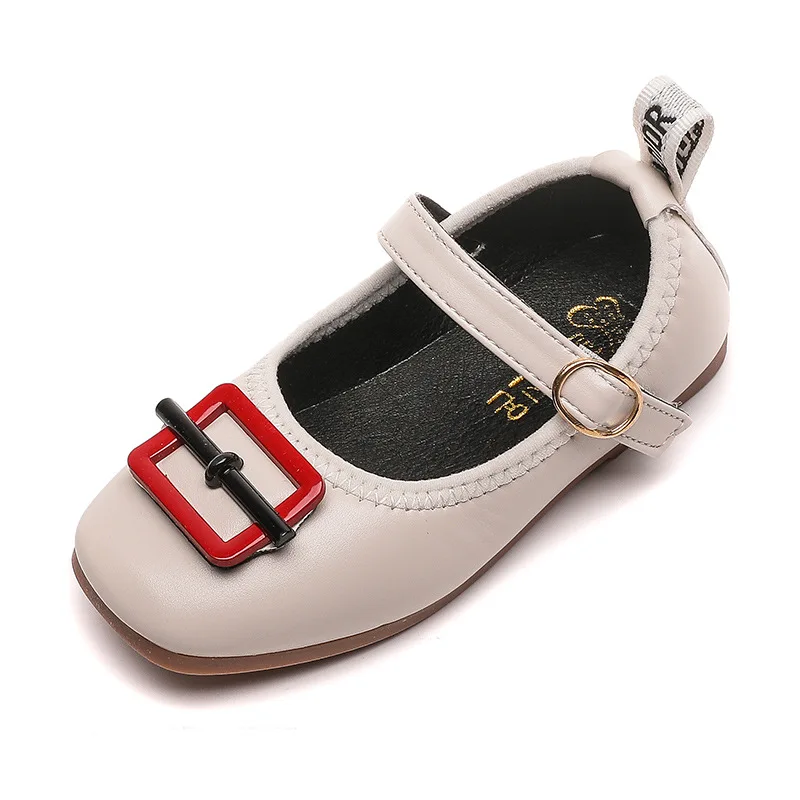 

2021 Autumn New Girls Shoes Princess Sweet Soft Kids Leather Shoes With Rhinestone Soft Children's Casual Flats Single Shoes Hot