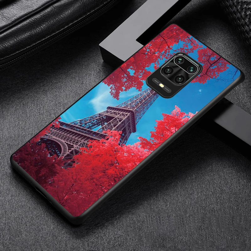 Black Soft Cover Beautiful Eiffel tower for Xiaomi Redmi Note 9 9S 8 8T 7 7S 6 5A 5 4X 4 Pro Max Prime Phone Case