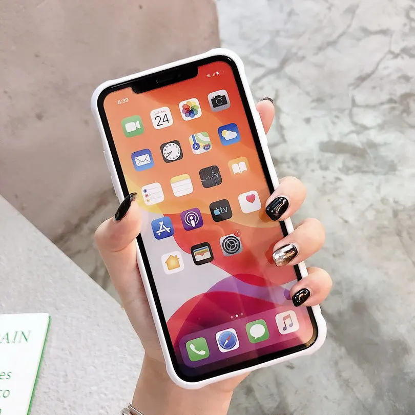 holder phone case for iphone se 2020 iphone 11 pro max matte transparent back cover with stand for iphone xr xs max x 7 8 plus free global shipping