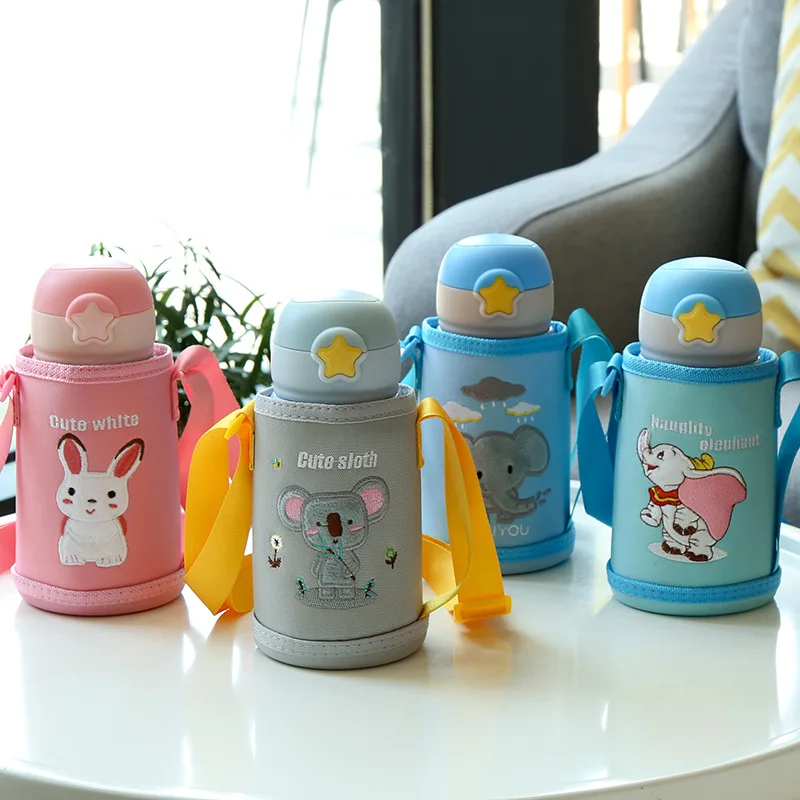 Мультяшный модный детский термос двойного назначения кружка бутылка для воды
