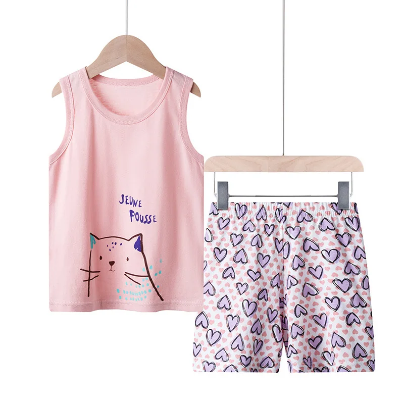 

Пижама для мальчиков и девочек, летняя, без рукавов