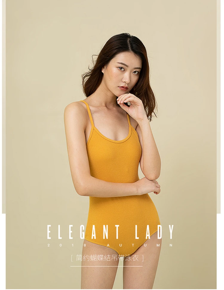 

2021 New Arrival Swimwear Women Stretchy Breathable Sling Bathing Suit Padded Swimming Suit for Women One Piece Swimsuit