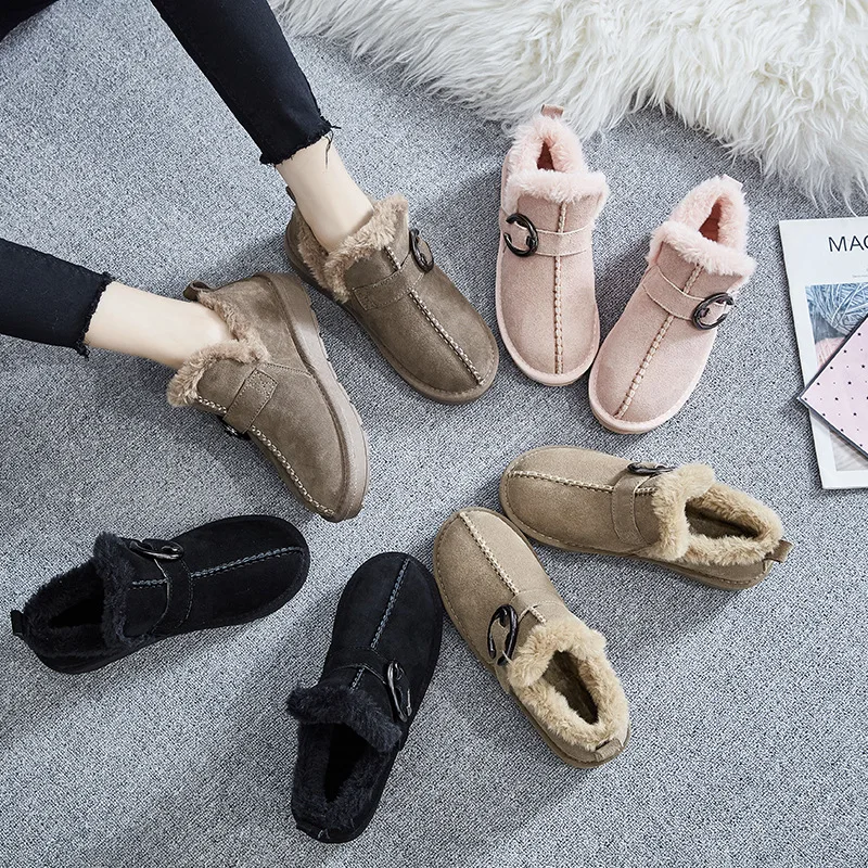 SWONCO/Женская обувь зимние ботинки Теплая женские удобные повседневные